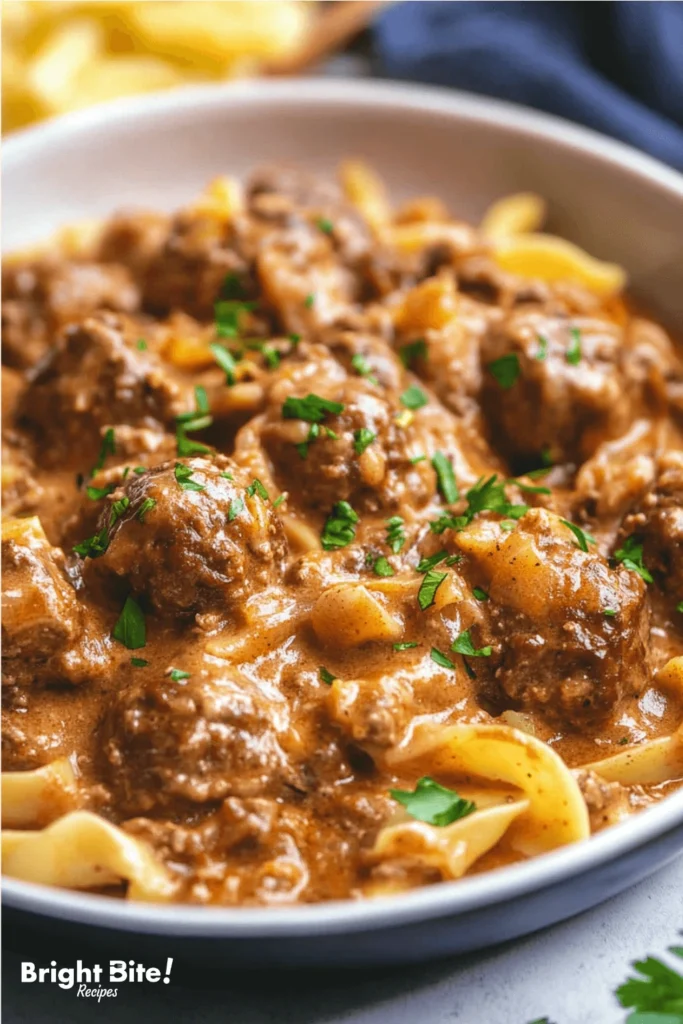 How to Make Irresistibly Creamy Beef Stroganoff Meatballs at Home