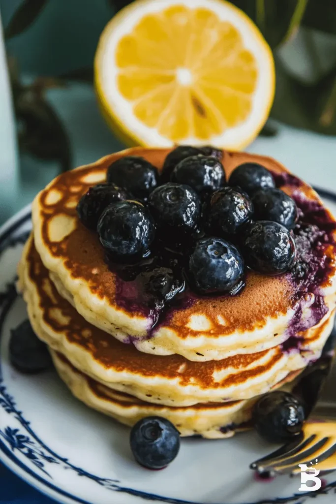 Tangy, Sweet, and Fluffy: Lemon Blueberry Pancakes You’ll Adore-2