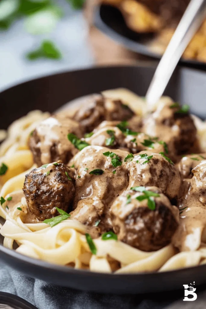 How to Make Irresistibly Creamy Beef Stroganoff Meatballs at Home-3