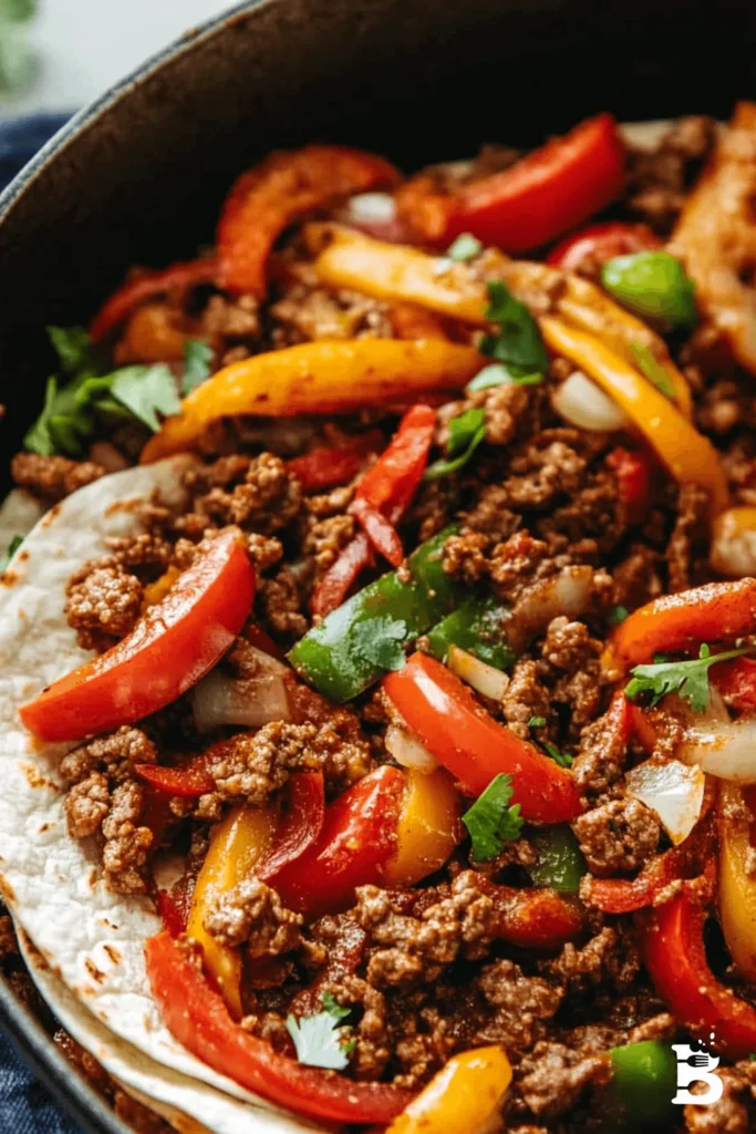 One Skillet, 20 Minutes: The Easiest Ground Beef Fajitas You’ll Fall In Love With!-3