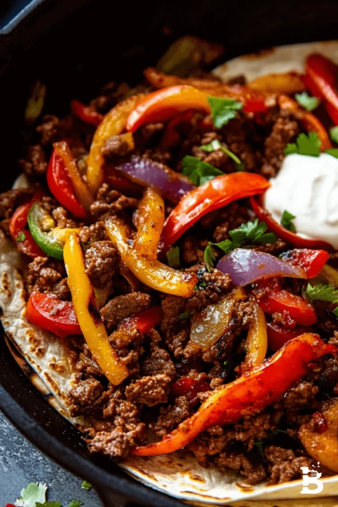 One Skillet, 20 Minutes: The Easiest Ground Beef Fajitas You’ll Fall In Love With!-4