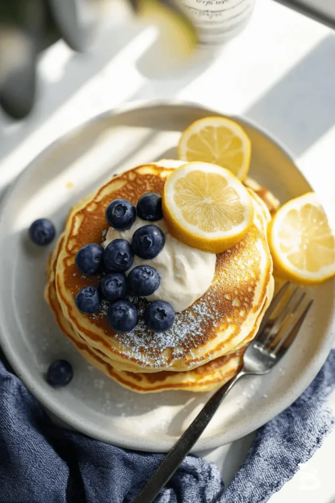 Tangy, Sweet, and Fluffy: Lemon Blueberry Pancakes You’ll Adore-3