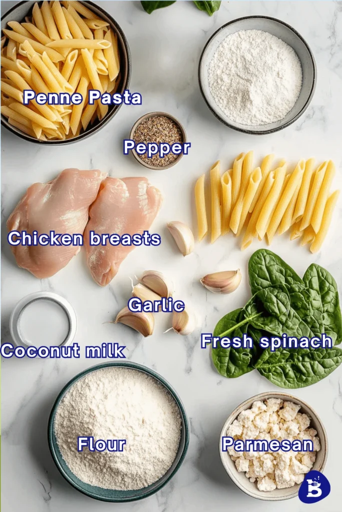 Garlic Parmesan Chicken Pasta: A Creamy, Flavorful Delight-Ingredients