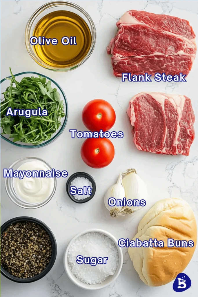 How to Make the Best Steak Sandwich Recipe: A Flavor-Packed Recipe You’ll Crave-Ingredients