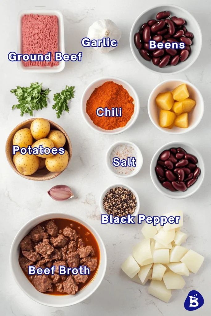 Cowboy Stew Recipe A Hearty One-Pot Delight-Ingredients