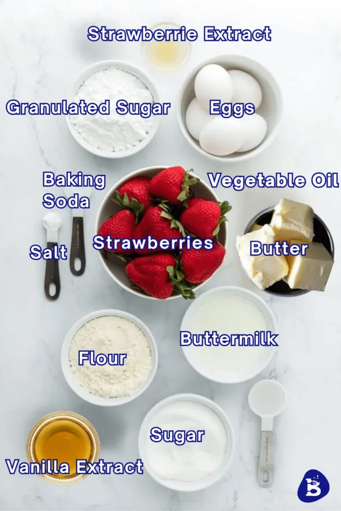 How to Make the Perfect Strawberry Pound Cake in 5 Simple Steps-Ingredients