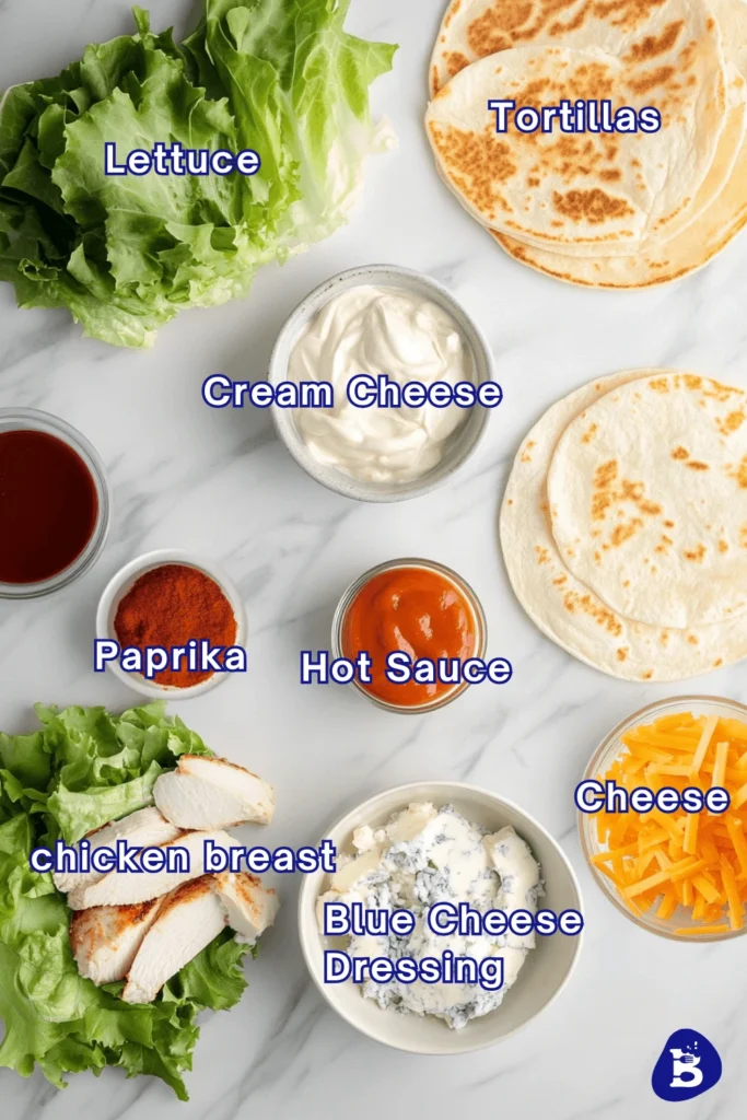 Buffalo Chicken Wrap: Quick, Delicious, and Customizable-Ingredients