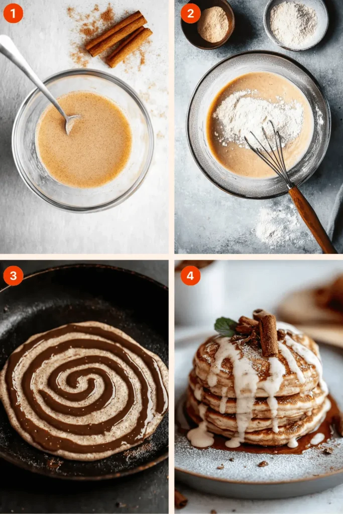 Cinnamon Roll Pancakes: A Delicious Breakfast Treat That Combines Two Classics-Steps_To_Prepare