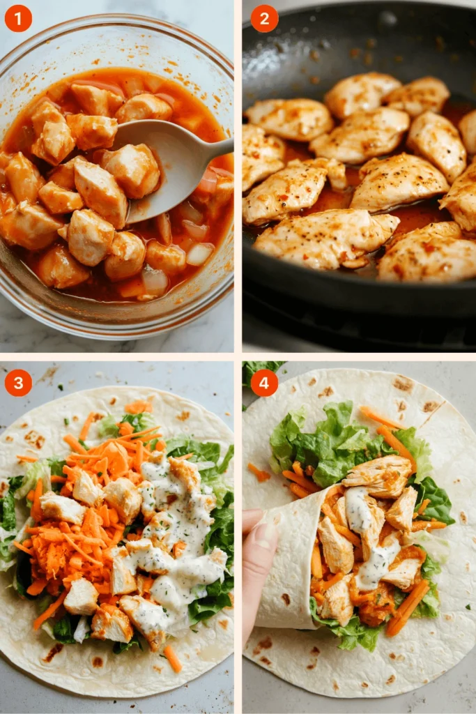 Buffalo Chicken Wrap: Quick, Delicious, and Customizable-Steps_To_prepare