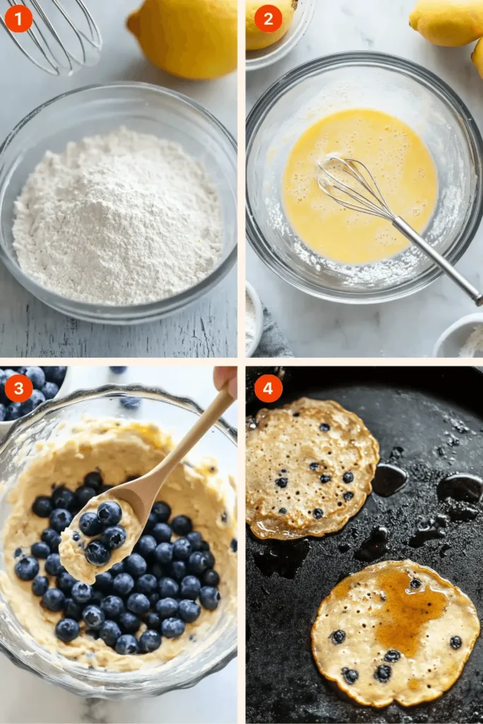 Tangy, Sweet, and Fluffy: Lemon Blueberry Pancakes You’ll Adore-Instructions