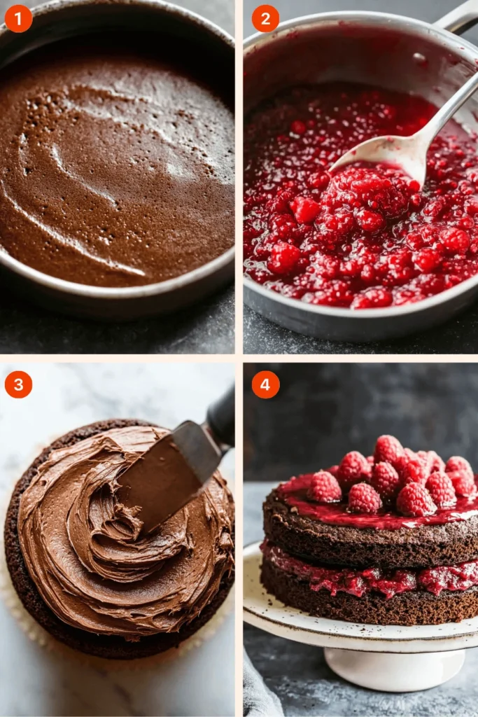 How to Make a Rich & Moist Chocolate Raspberry Cake in 7 Easy Steps-Instructions