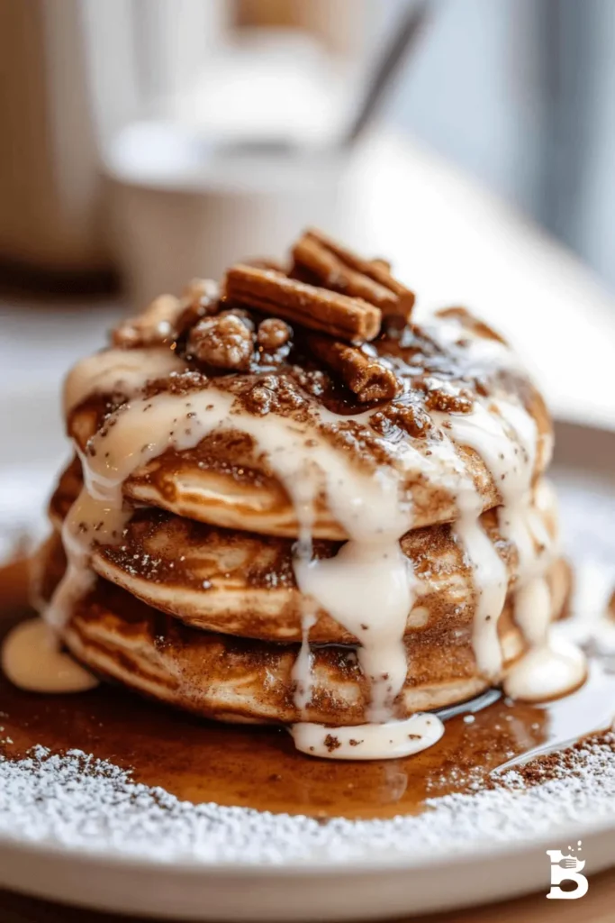 Cinnamon Roll Pancakes: A Delicious Breakfast Treat That Combines Two Classics-3