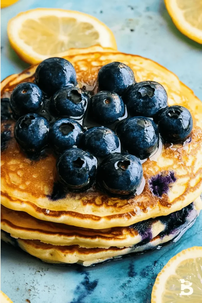 Tangy, Sweet, and Fluffy: Lemon Blueberry Pancakes You’ll Adore-4