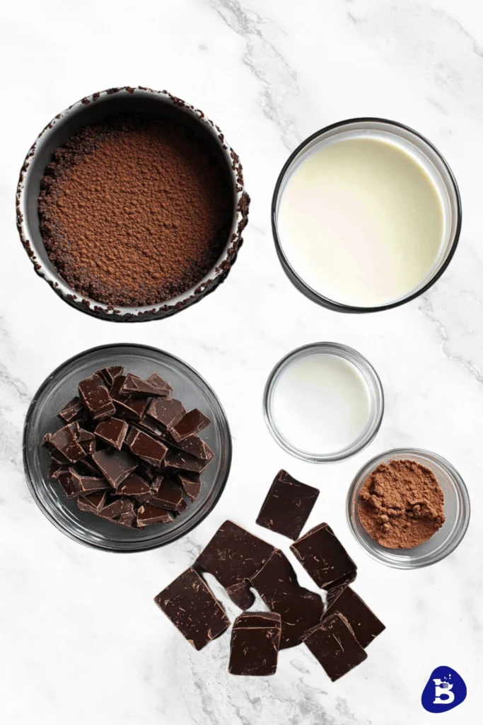 chocolate mousse pie-Ingredients