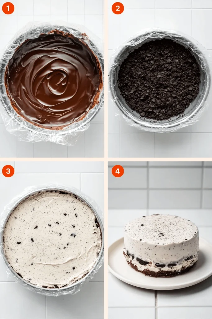 Oreo ice cream cake-Instructions