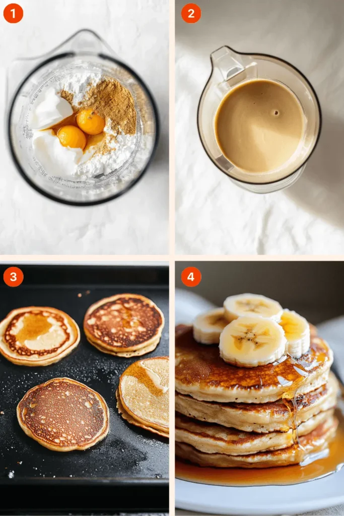 Banana Oatmeal Pancakes-Instructions