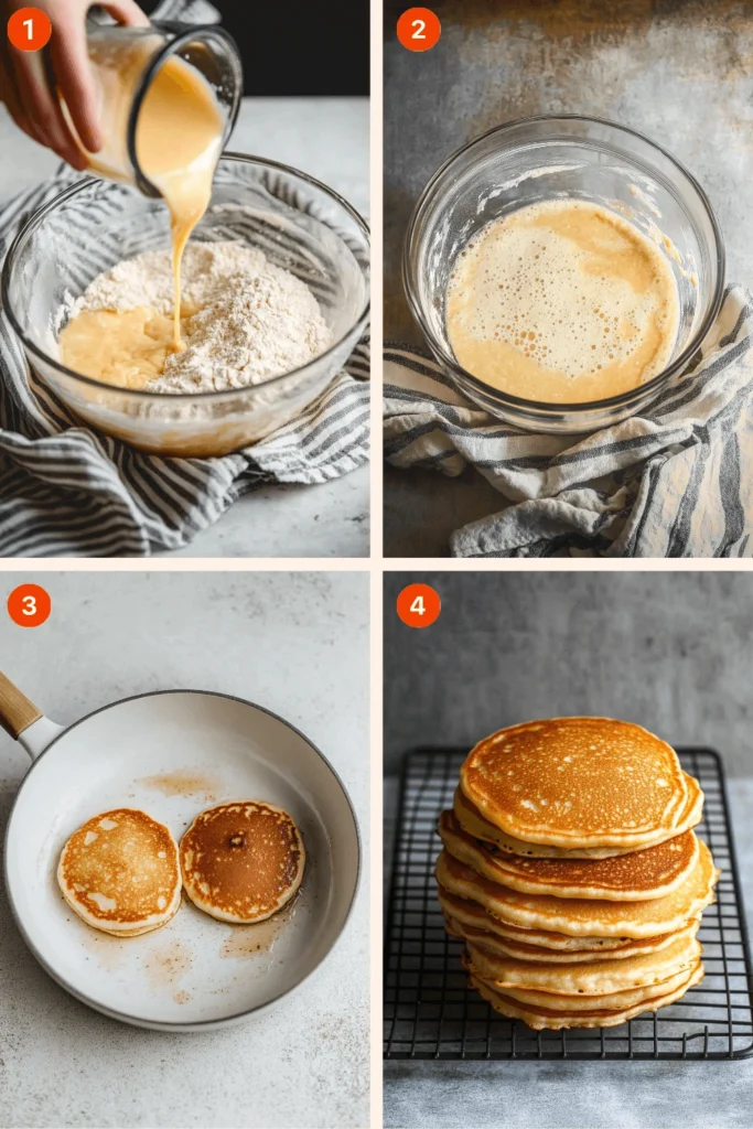 eggless pancakes-Instructions