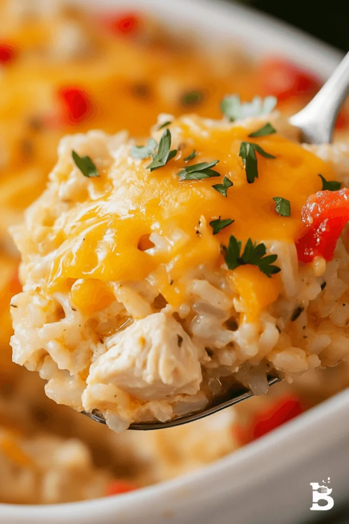 cheesy chicken and rice casserole-1