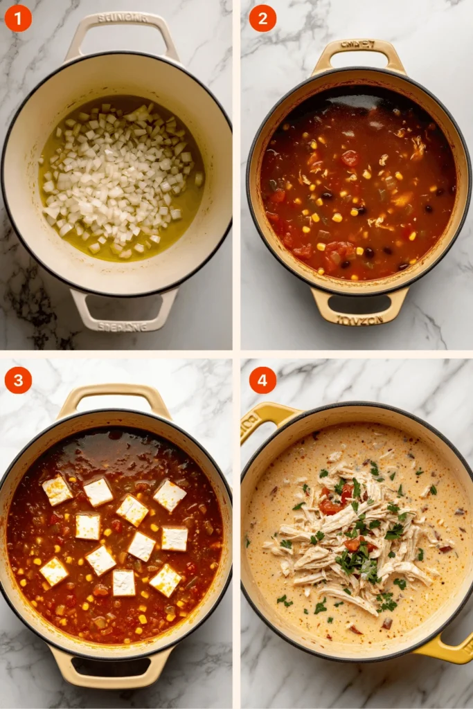 chicken taco soup recipe-Instructions