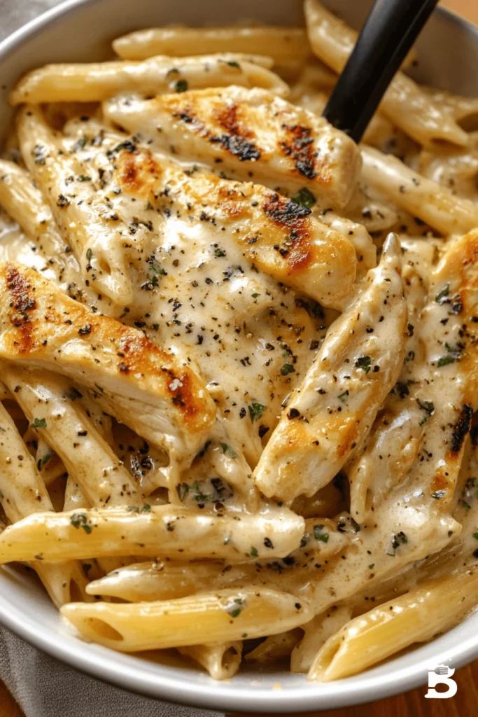 Garlic Parmesan Chicken Pasta-2